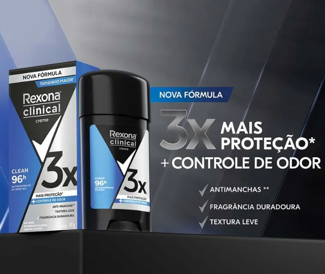 Desodorante Rexona Clinical Clean 58 g